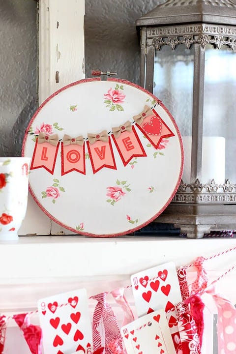 valentine's day love hoop art