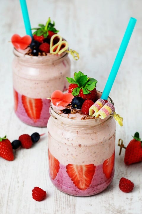 Food, Cuisine, Dish, Dessert, Milkshake, Ingredient, Frozen dessert, Strawberry, Strawberries, Floats,