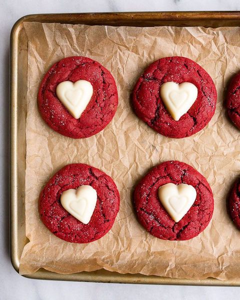 valentines day red velvet sugar cookies