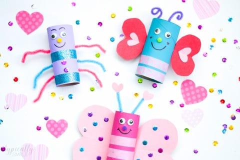 valentine's day crafts for kids toilet paper roll love bugs