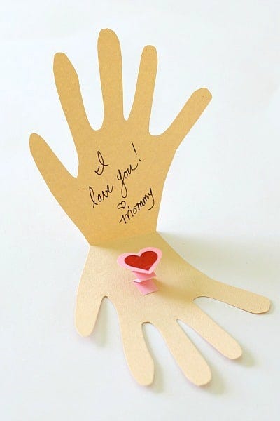 valentines day handprint crafts
