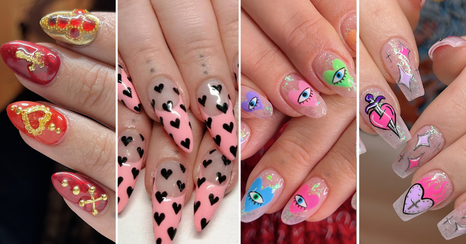 valentines nail designs