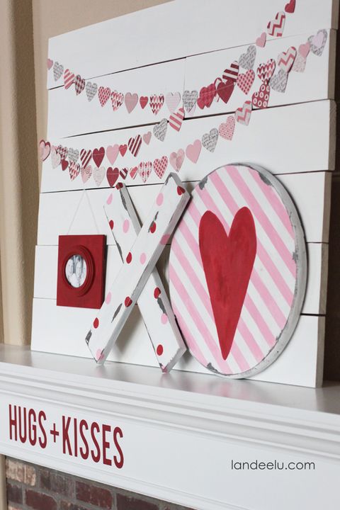 hugs and kisses art valentines day crafts
