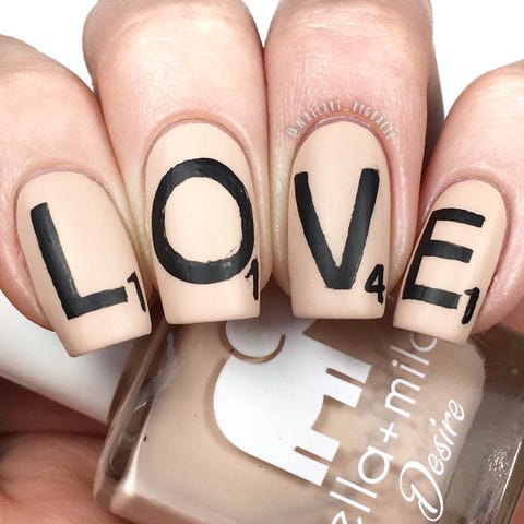 valentines day nail designs nude