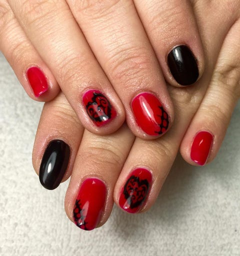 valentines day nail designs red