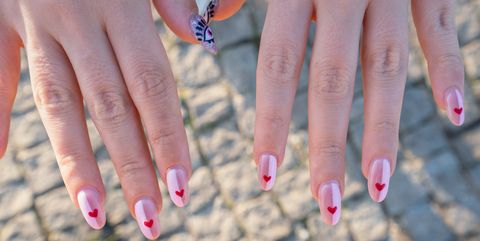 valentines day concept nail polish