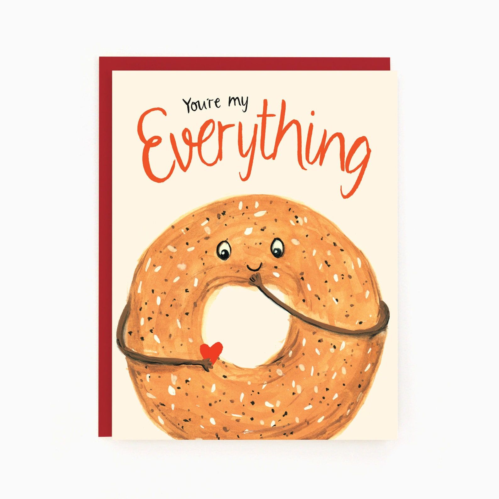 Love Card Anniversary Card For Wife Anniversary Card For Husband Valentines Day Card Everything Bagel Card Funny Love Card