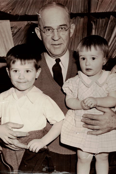 joe and valerie biden as children with their grandfather