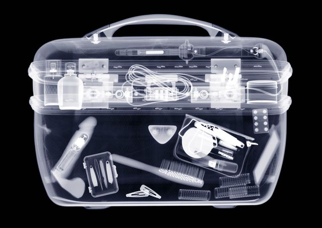 vanity case with contents, beauty, travel size