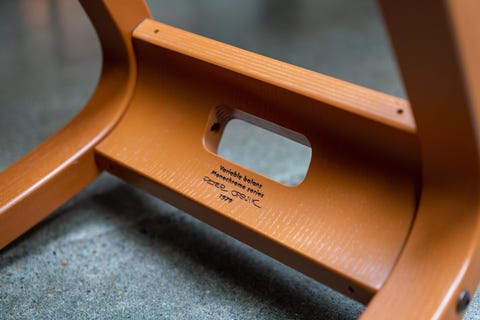 each authentic chair is inscribed with the designer's signature and the year of creation