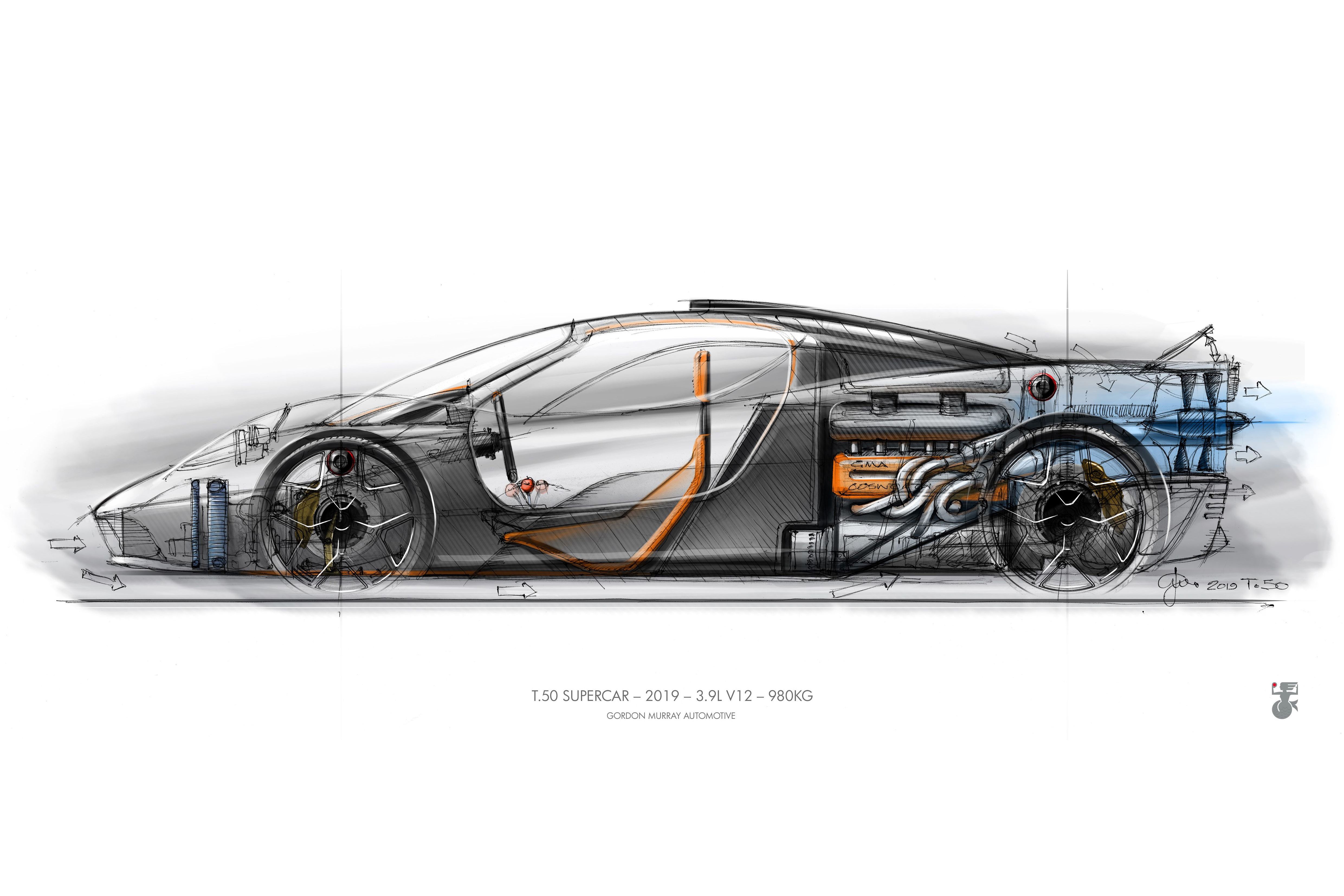 Land Precies iets Gordon Murray Automotive T.50 - New Three-Seat V-12 Supercar From the  Creator of the McLaren F1