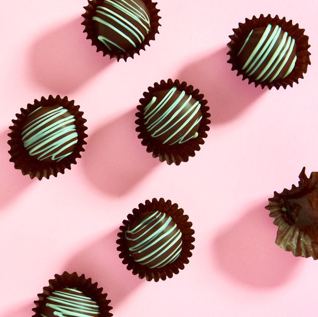 chocolate truffles in wrappers