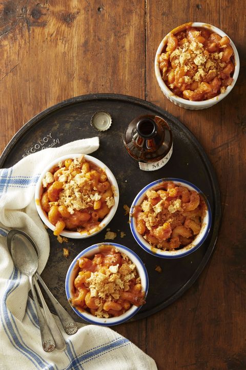 vegetarian super bowl recipes - tomato soup mac n cheese