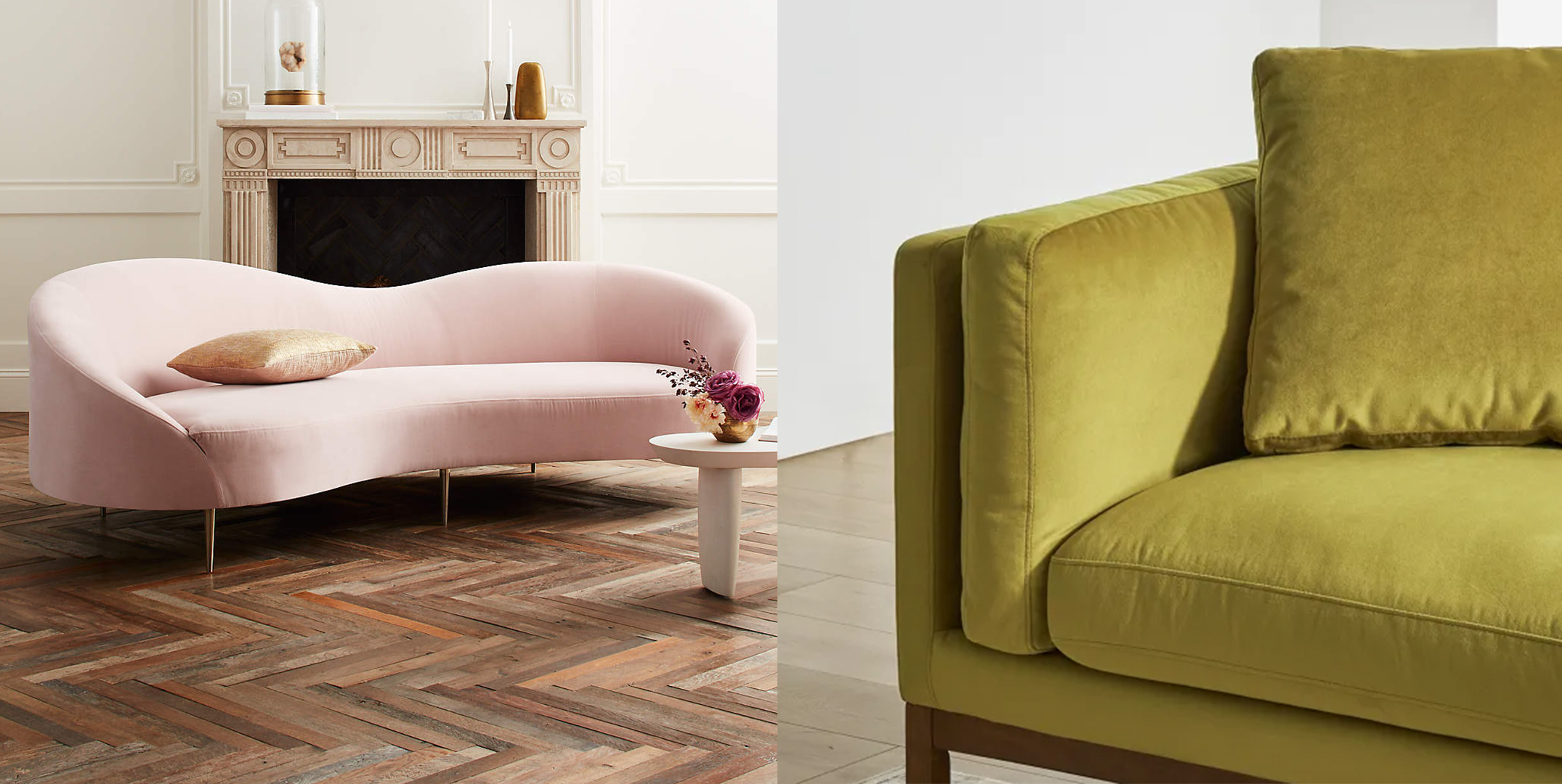 velvet sofa chair