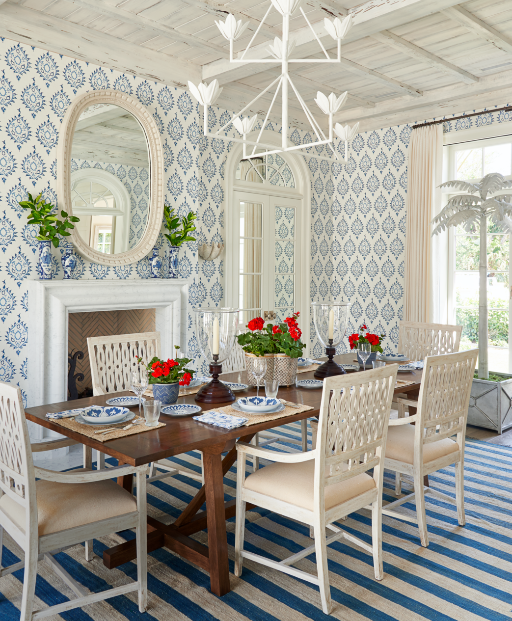 blue and white dining room ideas