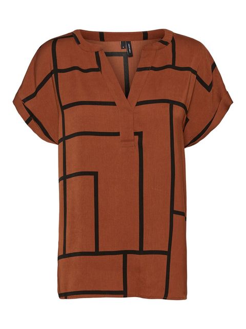Clothing, T-shirt, Sleeve, Brown, Orange, Jersey, Outerwear, Blouse, Top, Neck, 