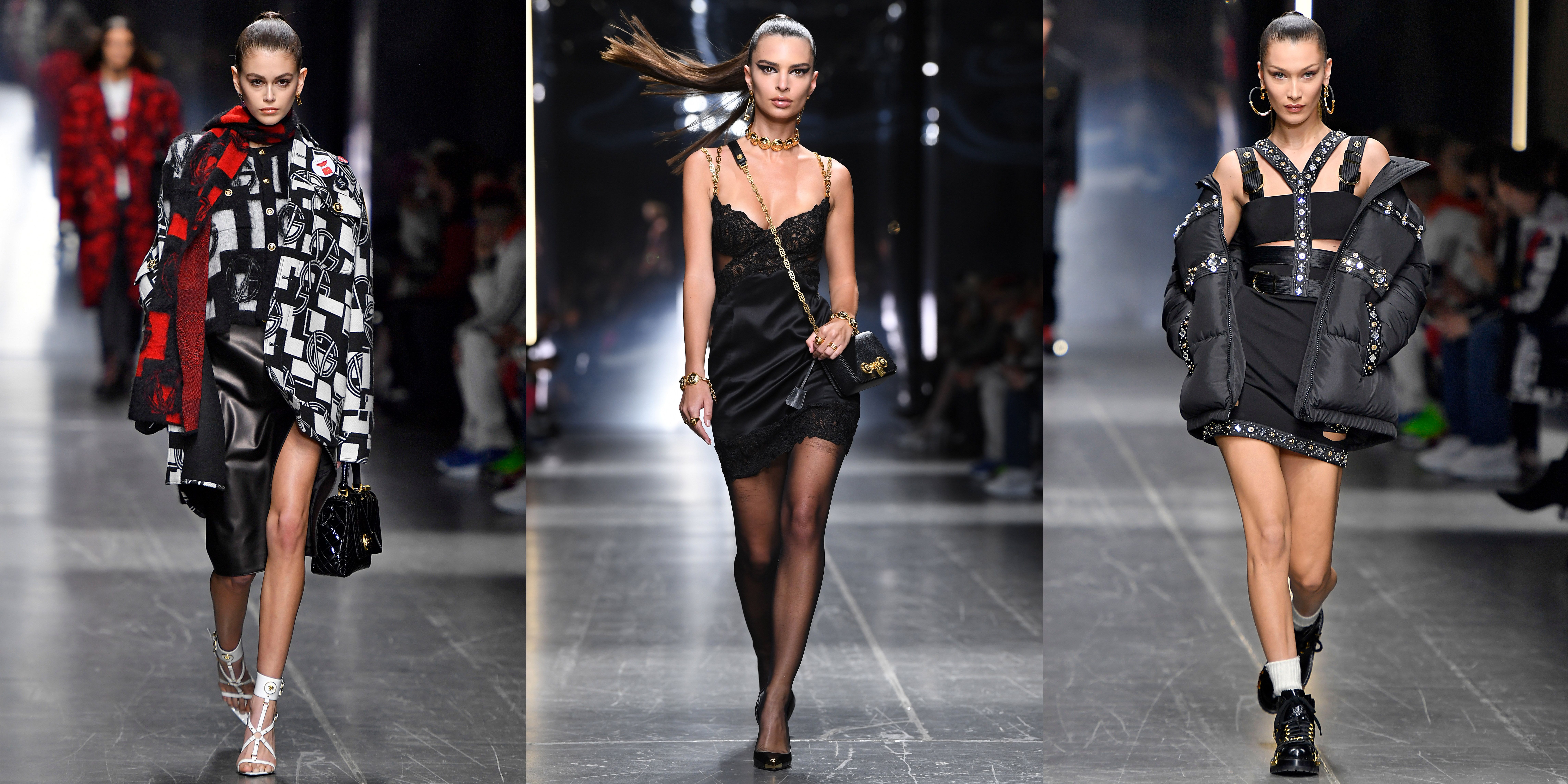 interval Beloved Rædsel Emily Ratajkowski Hit the Runway for Versace at Milan Fashion Week Men's  with Bella Hadid