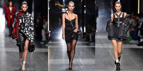 Emily Ratajkowski Hit the Runway for Versace at Milan Fashion Week Men ...