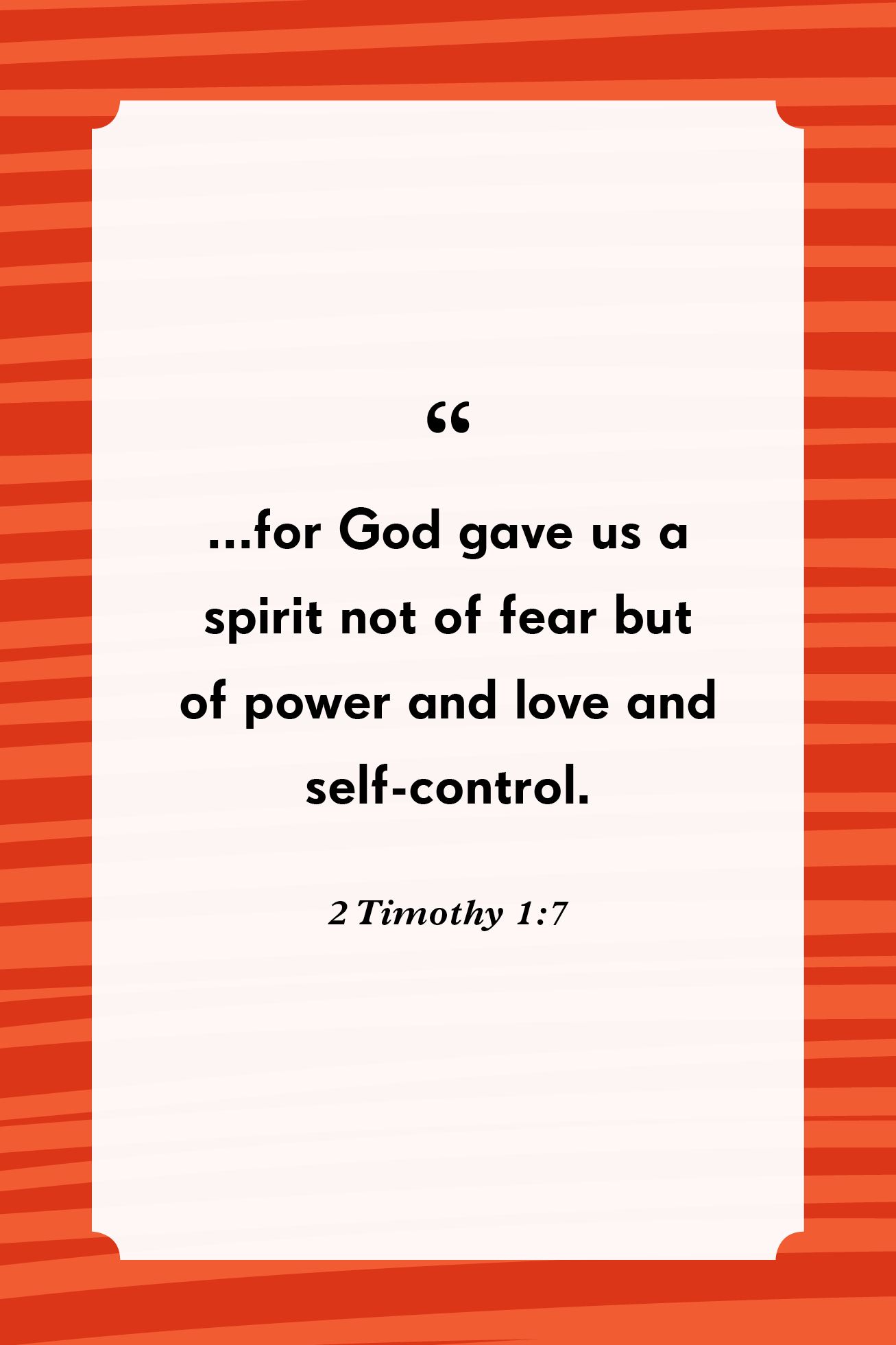 god did not make us with a spirit of fear