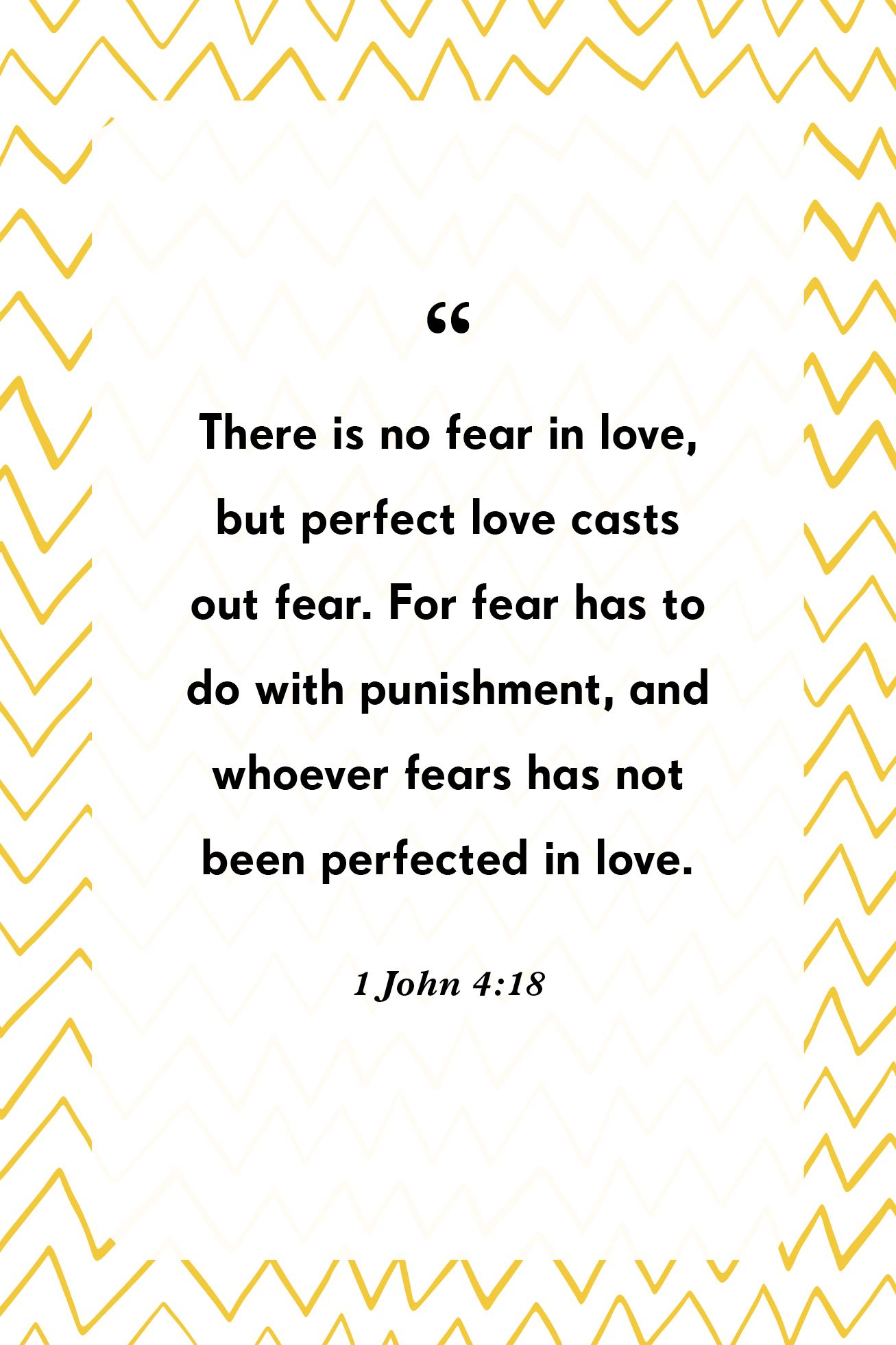 there is no fear in love bible verse