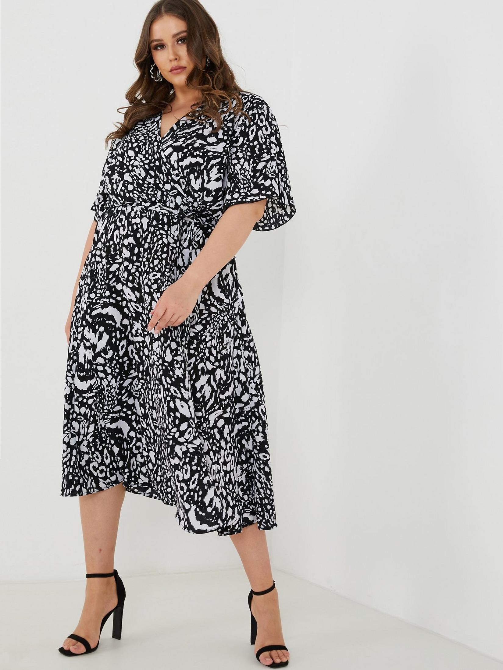 wedding guest dresses black and white