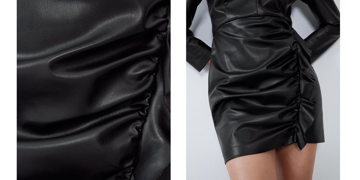 El vestido de cuero negro más sexy de Zara