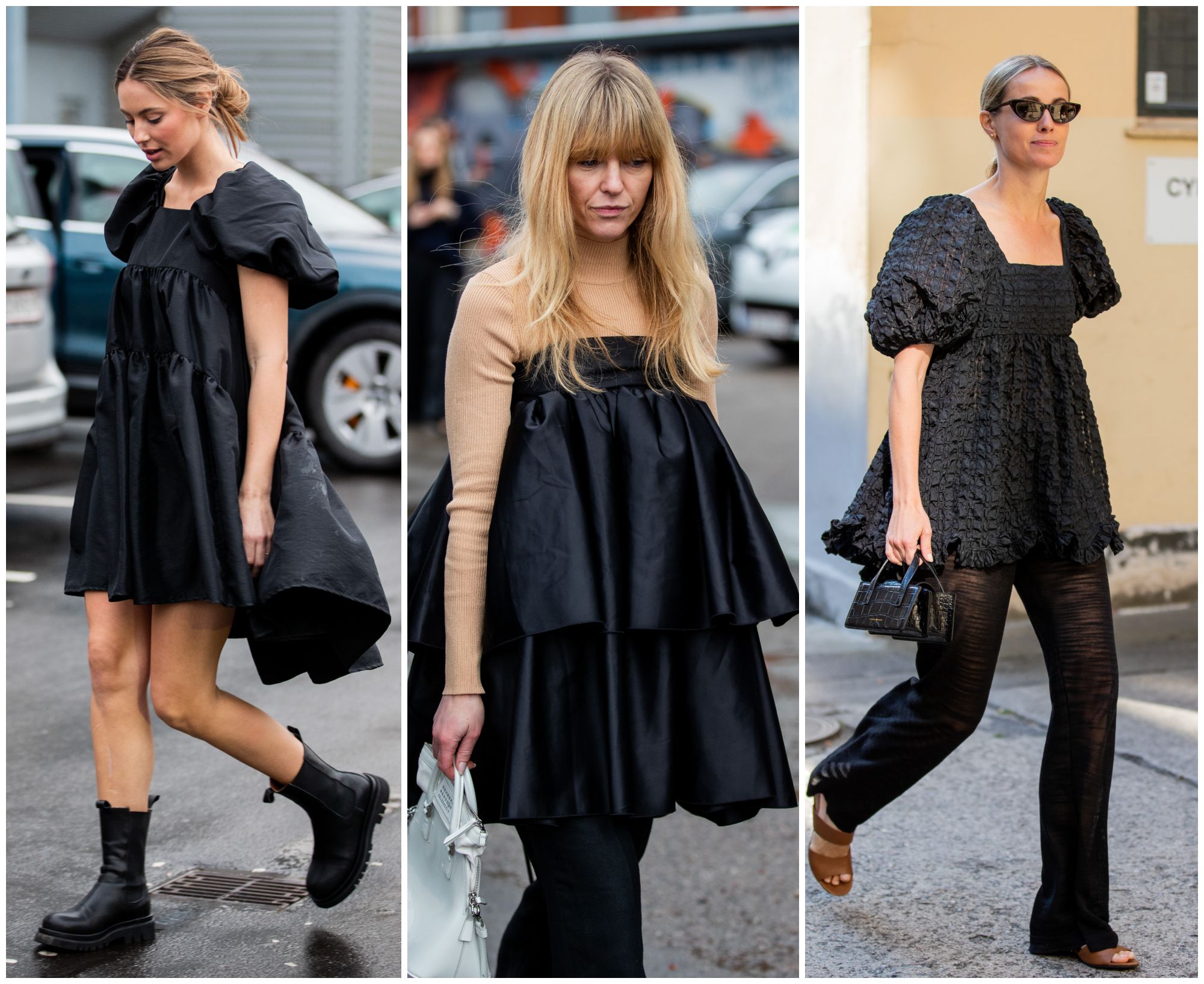 Zara vestido de globo negro estilo \u00abbusiness\u00bb Moda Vestidos Vestidos de globo 