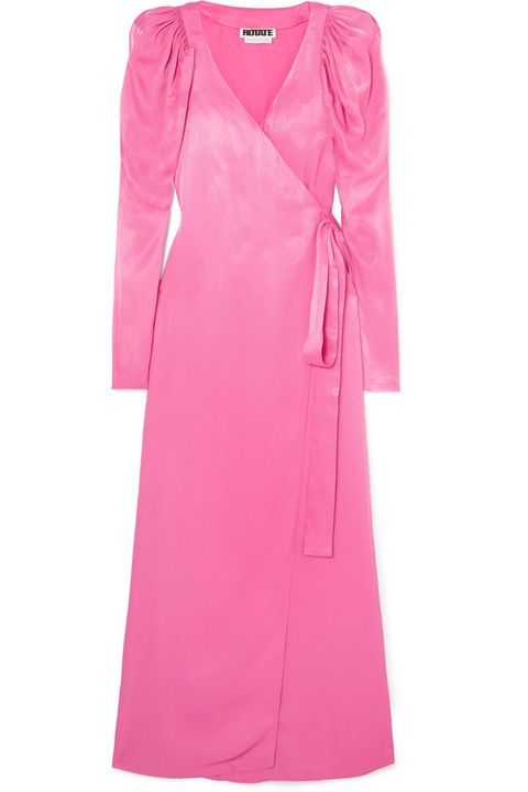 Clothing, Pink, Dress, Outerwear, Day dress, Coat, Sleeve, Trench coat, Magenta, Overcoat, 