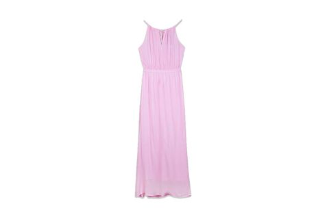 Pink, Clothing, Dress, Gown, Magenta, Neck, Trousers, 