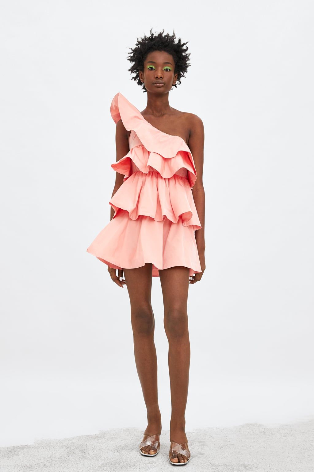 De Volantes Invitada Corto Zara Perfecto Con El Vestido Yfgvby76