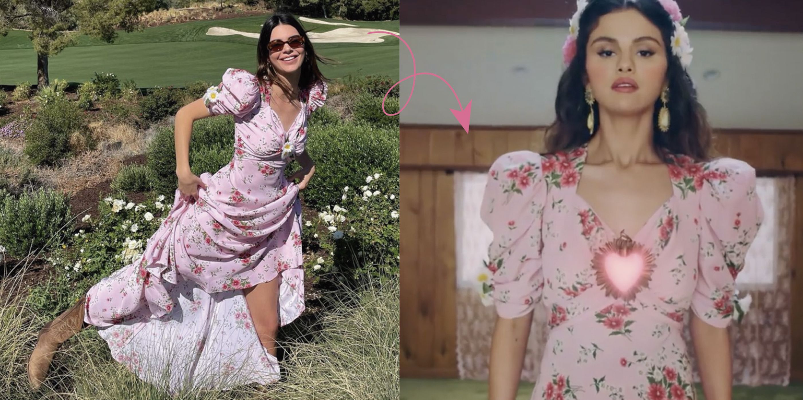 Vestidos de flores como el de Kendall Jenner y Selena Gomez