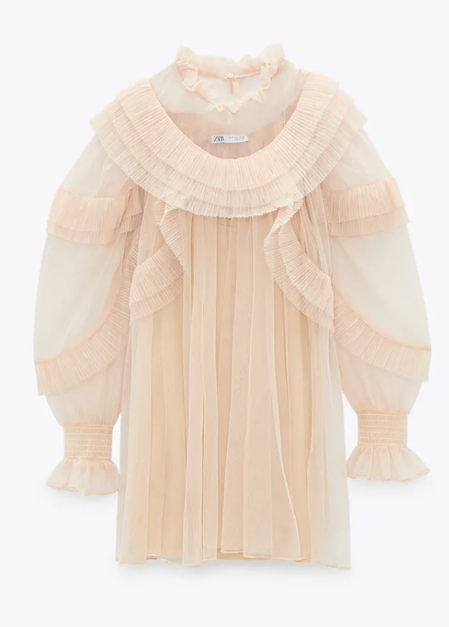 vestito corto tulle zara