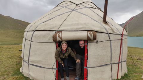 Yurt, Building, Dome, Fell, Tent, Steppe, Grassland, 