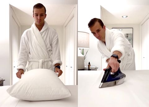 video hacer cama viral planchar la cama asmr