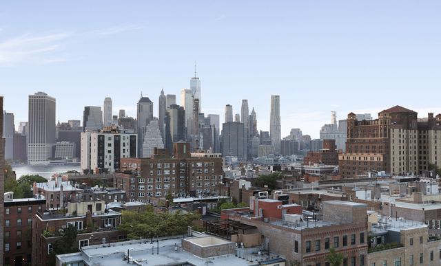 Vista de De nueva York de Brooklyn foto