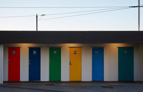 View Of Public Restroom