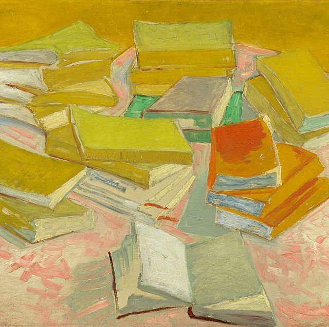 piles of french novels by vincent van gogh
