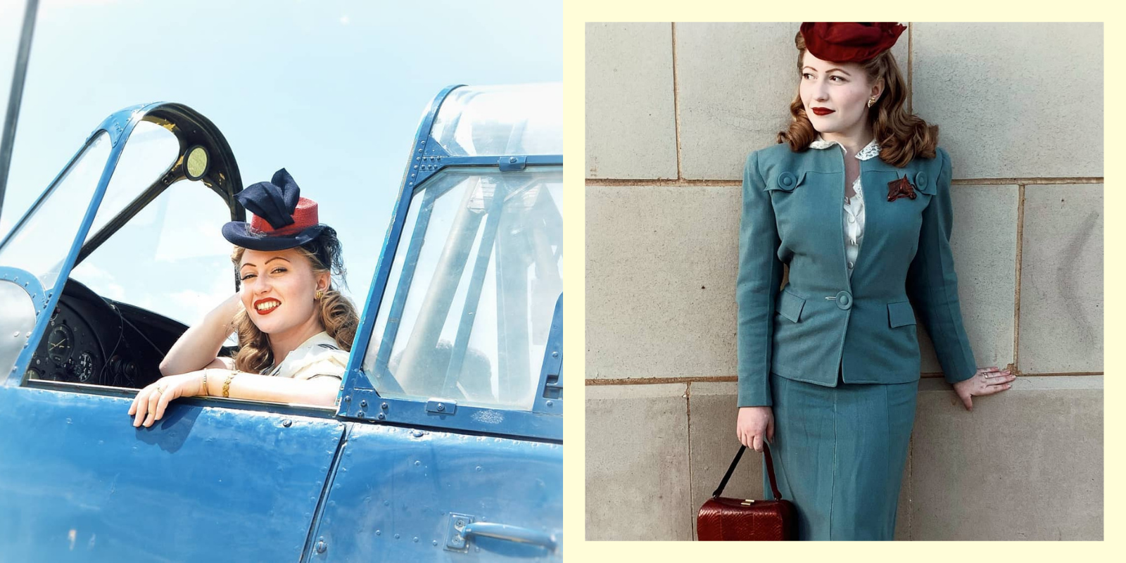 当時の暮らしを再現 1940年代のファッションを楽しむ女性