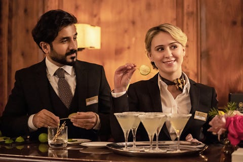 vir das as ronjon, maria bakalova as anika, the bubble