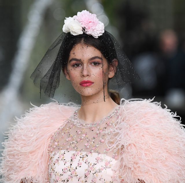 paris, france   january 23  model kaia gerber walks the runway during the chanel spring summer 2018 show as part of paris fashion week on january 23, 2018 in paris, france  photo by stephane cardinale   corbiscorbis via getty images