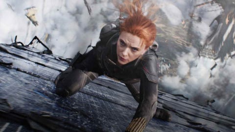 scarlett johansson plummeting in black widow