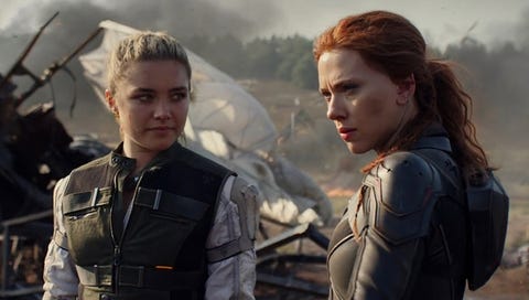 florence pugh y scarlett johansson en 'viuda negra'