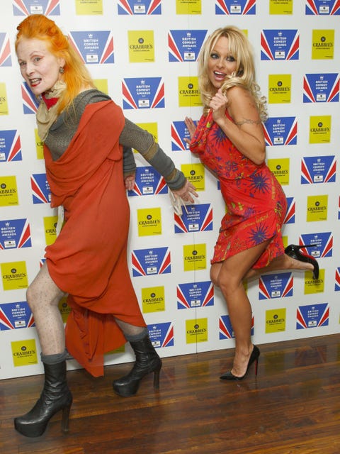 British Comedy Awards - Inside Arrivals british comedy awards inside arrivals vivienne westwood and pamela anderson in 2009