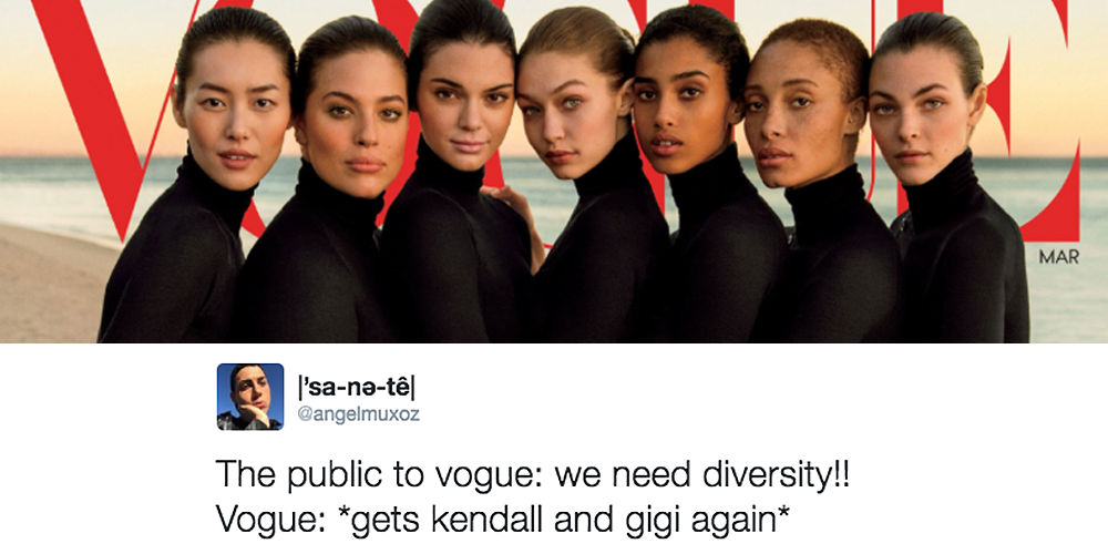 Vogues Diverse Cover Slammed For Not Being Diverse Enough