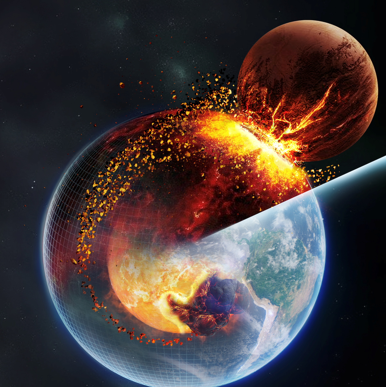 2% of Earth's Mass May Be Debris From the Massive Collision That Formed the Moon