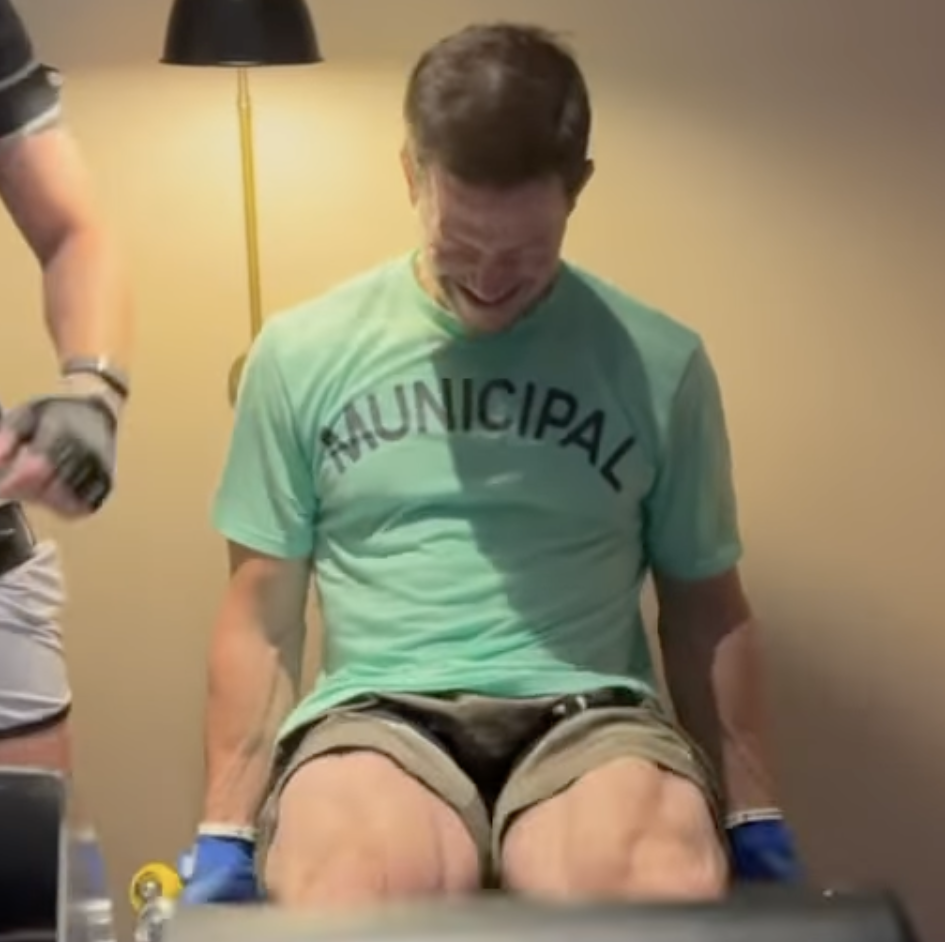 Watch Mark Wahlberg and His Massive Quads Take on Leg Day