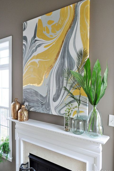 34 Diy Wall Art Ideas Homemade Painting Projects - Gold Wall Decor Ideas