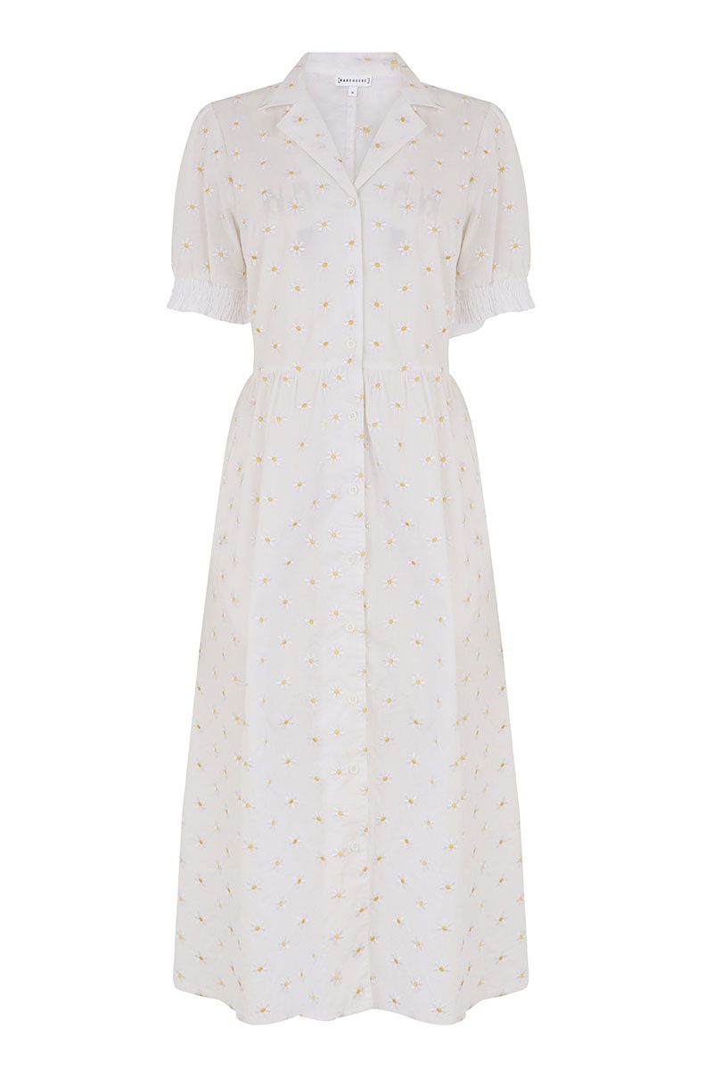 warehouse embroidered dress