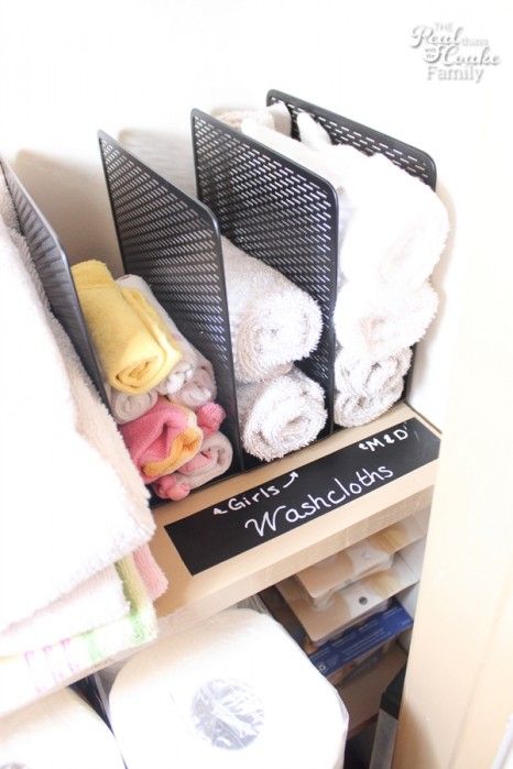 Washcloths - Linen Closet Organization