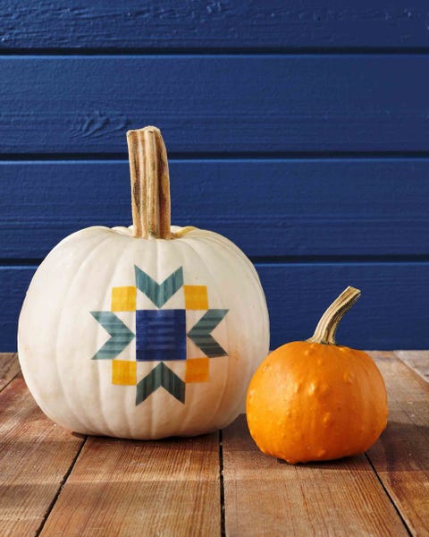 washi tape quilt square pumpkin decorating ideas